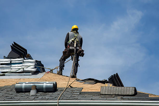 Professional Roof Installation technician working in Salisbury, MA
